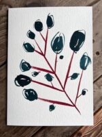 Handmade Greeting Card Eucalyptus Leaves